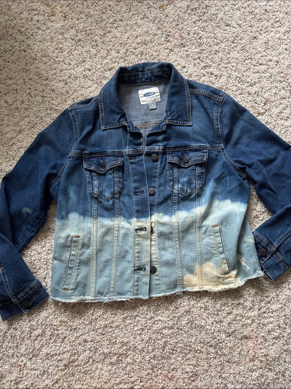 Old Navy Two-Tone Blue Denim Jacket